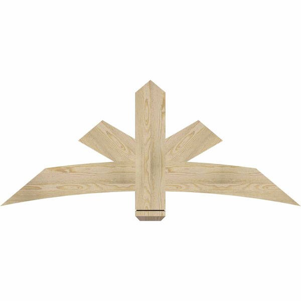 Ekena Millwork Alberta Rough Sawn Timber Gable Bracket, Douglas Fir, 60"W x 25"H x 2"D x 6"F, 10/12 Pitch GBW060X25X0206ALB00RDF - main